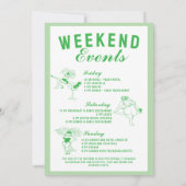 Invitation Fête de Bachelorette chanceuse de la Saint-Patrick (Dos)