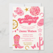 Invitation Fête de Bachelorette Cowgirl Disco (Devant)