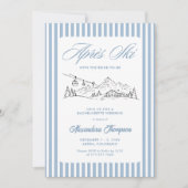 Invitation Fête de Bachelorette d'Après-Ski d'Hiver (Devant)