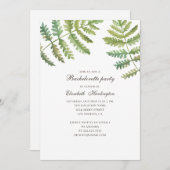 Invitation Fête de bachelorette de bois d'aquarelle (Devant / Derrière)