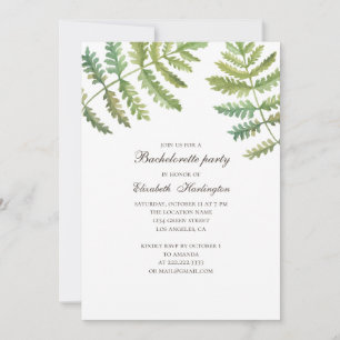Invitation Fête de bachelorette de bois d'aquarelle