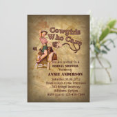 Invitation Fête de bachelorette de cowboy rustique de l'Ouest (Debout devant)
