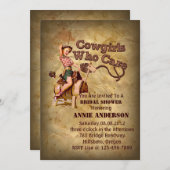 Invitation Fête de bachelorette de cowboy rustique de l'Ouest (Devant / Derrière)