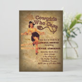 Invitation Fête de bachelorette de cowboy rustique de l'Ouest (Debout devant)