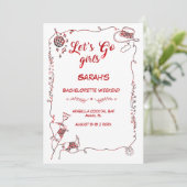 Invitation Fête de Bachelorette de Cowgirl modifiable (Debout devant)
