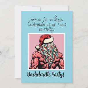 Invitation Fête de Bachelorette de décembre sur mesure avec S