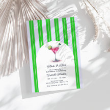 Fête de Bachelorette de Golf Chic Martini pour la
