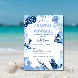 Invitation fête de bachelorette de la côte bleue