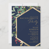Invitation Fête de bachelorette de la Marine de Noël moderne (Devant)