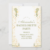 Invitation Fête de Bachelorette de Pickleball Courtside Prépa (Devant)