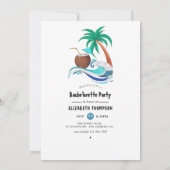Invitation Fête de Bachelorette de plage de surf d'été (Dos)