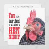 Invitation Fête de bachelorette des dames de la Hen Night (Devant / Derrière)