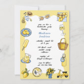 Invitation Fête de bachelorette d'été italienne Lemon Coastal (Devant)