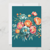 Invitation Fête de bachelorette du bouquet Radiant Peony (Dos)