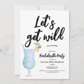 Invitation Fête de Bachelorette en verre de cocktail moderne (Devant)