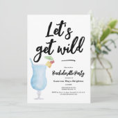 Invitation Fête de Bachelorette en verre de cocktail moderne (Debout devant)