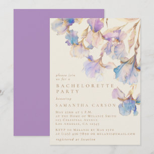 Invitation Fête de Bachelorette Fleurie Élégante à l'Aquarell