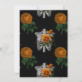 Invitation Fête de Bachelorette Gothique Florale Orange (Dos)