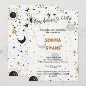 Invitation Fête de Bachelorette Moderne Céleste de Mariage (Devant / Derrière)