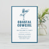 Invitation Fête de bachelorette moderne Coastal Cowgirl (Debout devant)