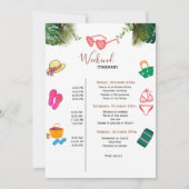 Invitation Fête de Bachelorette moderne et itinéraire week-en (Dos)