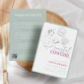 Invitation Fête de bachelorette moderne Nautique Côtière