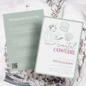 Invitation Fête de bachelorette moderne Nautique Côtière