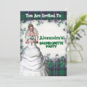 Invitation Fête de bachelorette personnalisée pour mariée ver (Debout devant)