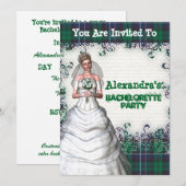 Invitation Fête de bachelorette personnalisée pour mariée ver (Devant / Derrière)