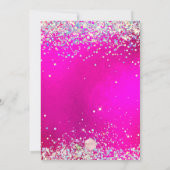 Invitation Fête de Bachelorette PixDezines Confettis holograp (Dos)