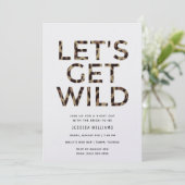 Invitation Fête de bachelorette Poster de animal sauvage (Debout devant)