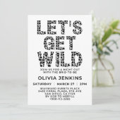 Invitation Fête de bachelorette Poster de animal sauvage (Debout devant)