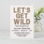 Invitation Fête de bachelorette Poster de animal sauvage (Debout devant)
