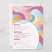 Invitation Fête de Bachelorette Rétro Étourdie Et Fiancée (Dos)