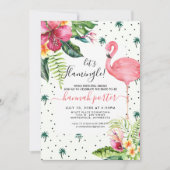 Invitation Fête de Bachelorette sur le thème des Flamants Ros (Devant)