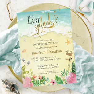 Invitation Fête de Bachelorette Tropical La dernière éclabous