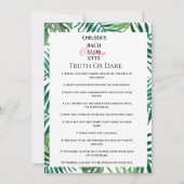 Invitation Fête de bachelorette Tropicale Vérité Ou Odeur Fun (Devant)