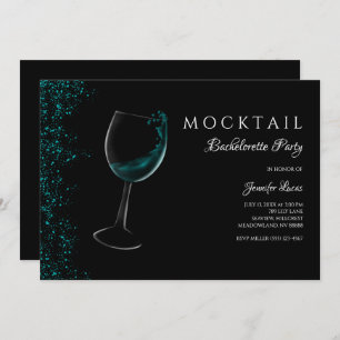 Invitation Fête de bachelorette turquoise bleu étincelant