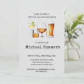 Invitation Fête de Bachelorette Virtuelle Distanciation Socia (Debout devant)