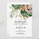 Invitation Fête de Bachelorette Week-end Getaway Itinéraire I (Devant / Derrière)