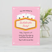 Invitation Fête de bachelorte rose Las Vegas (Debout devant)