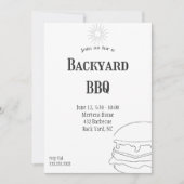 Invitation Fête de barbecue dans la cour Plaid rustique Barbe (Devant)