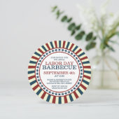 Invitation Fête de barbecue d'été vintage (Debout devant)