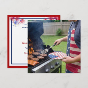 Invitation Fête de barbecue du 14 juillet