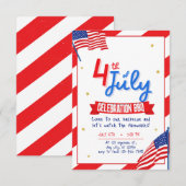 Invitation fête de barbecue du 14 juillet  (Devant / Derrière)