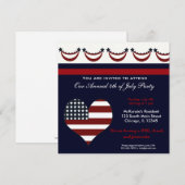 Invitation Fête de barbecue du 4 juillet (Devant / Derrière)