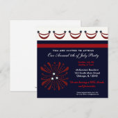 Invitation Fête de barbecue du 4 juillet (Devant / Derrière)