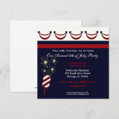 Invitation Fête de barbecue du 4 juillet (Devant / Derrière)