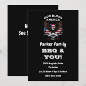 Invitation Fête de barbecue du 4 juillet (Devant / Derrière)