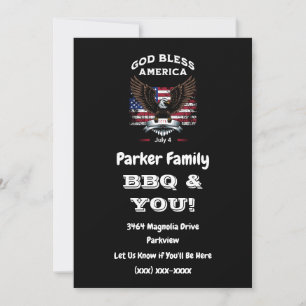 Invitation Fête de barbecue du 4 juillet